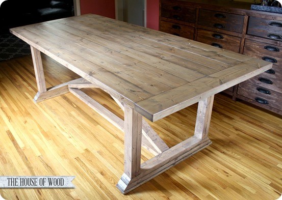 rustic dining table diy photo - 4