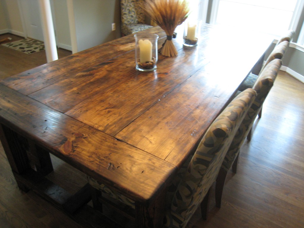 rustic dining table diy photo - 5