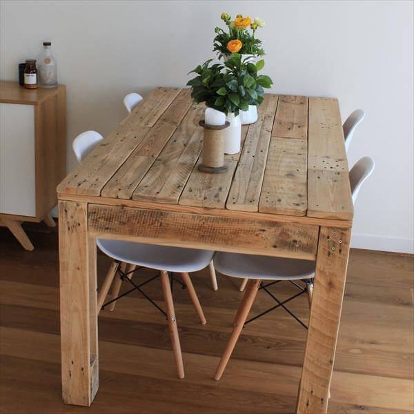 rustic dining table diy photo - 7