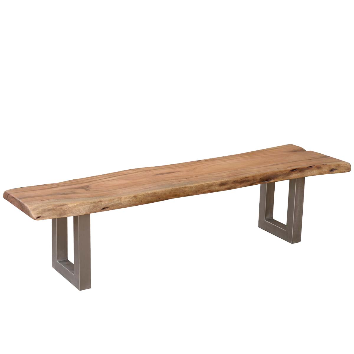 rustic dining table with bench photo - 1