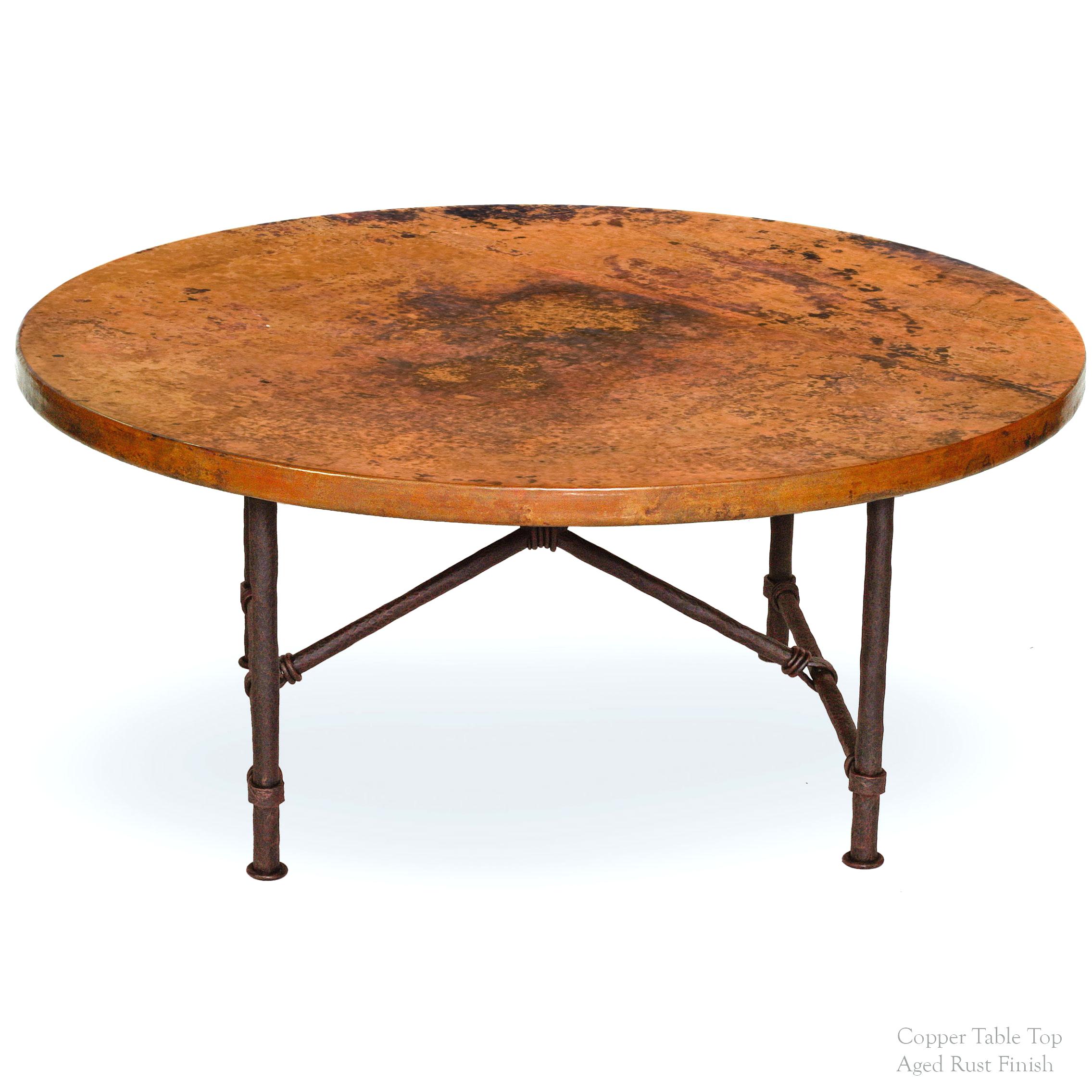 rustic dining table with metal base photo - 9