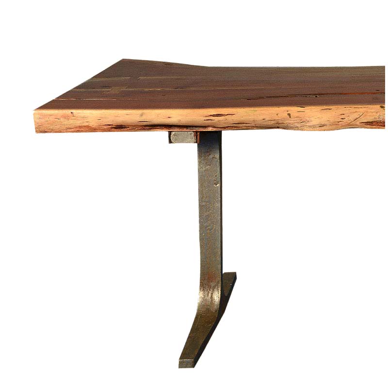 rustic wood dining table base photo - 10