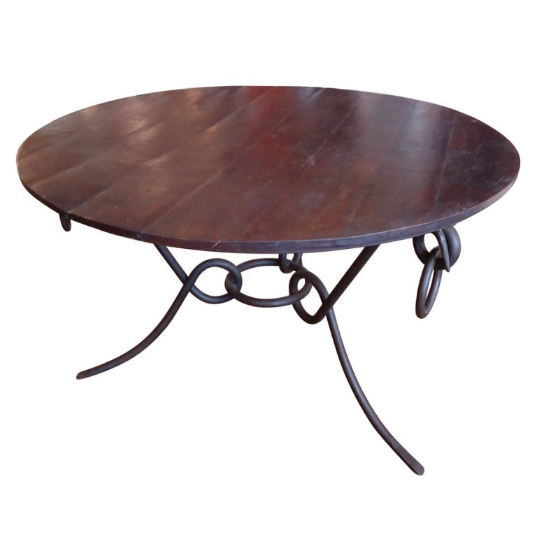 rustic wood dining table base photo - 8