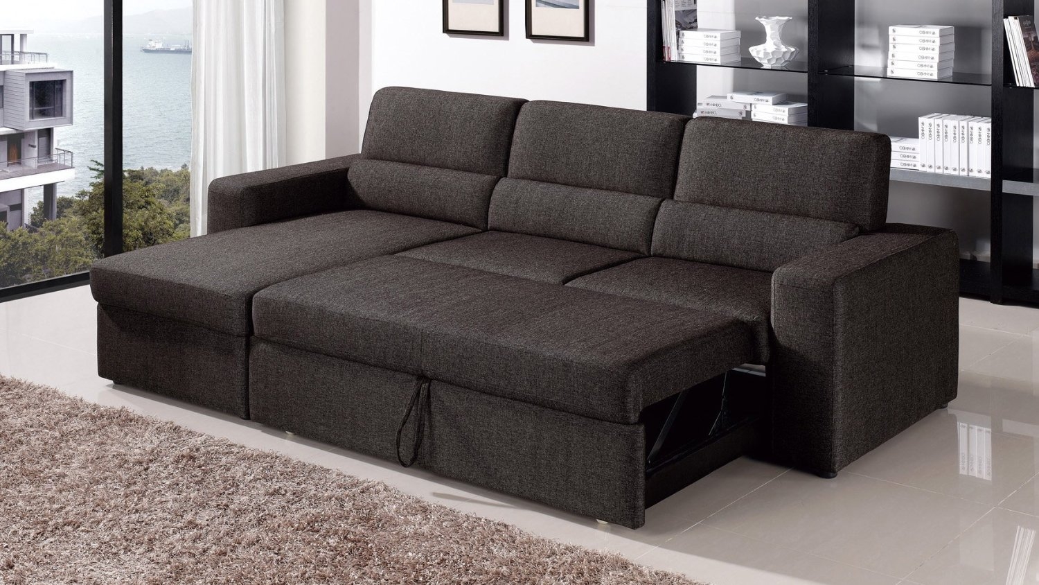 sectional sleeper sofa with storage photo - 1