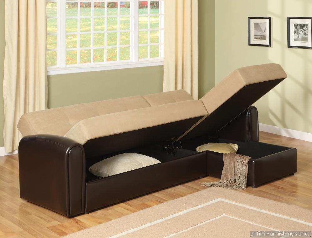 sectional sleeper sofa with storage photo - 7