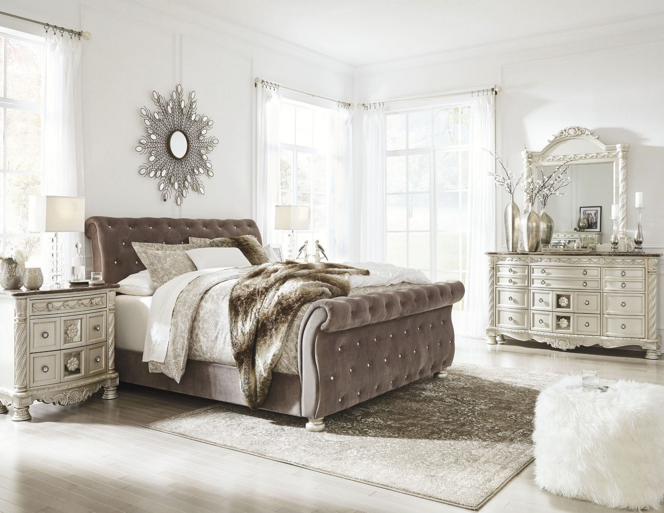 silver oak bedroom set photo - 3