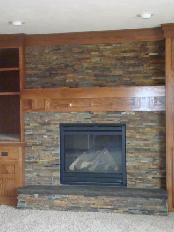 slate tile for a fireplace photo - 8