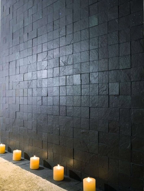 slate tiles bathroom wall photo - 5