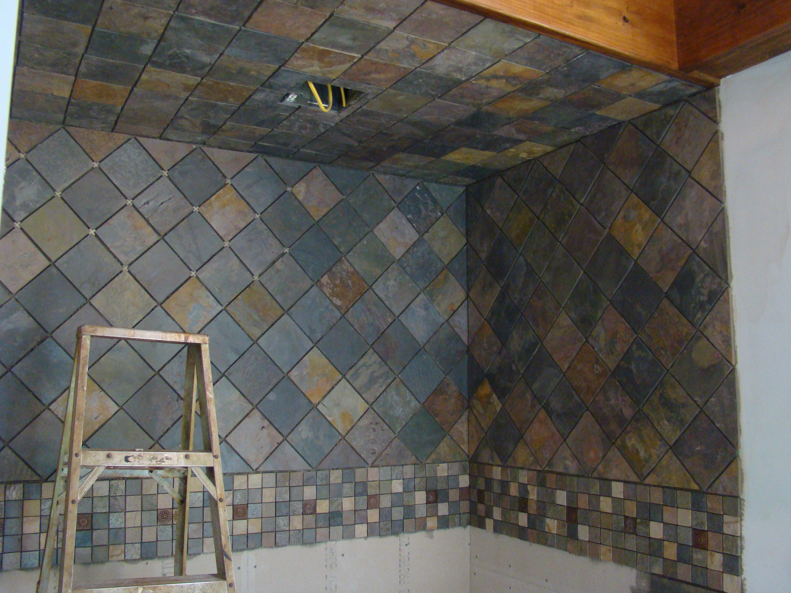slate tiles bathroom wall photo - 7