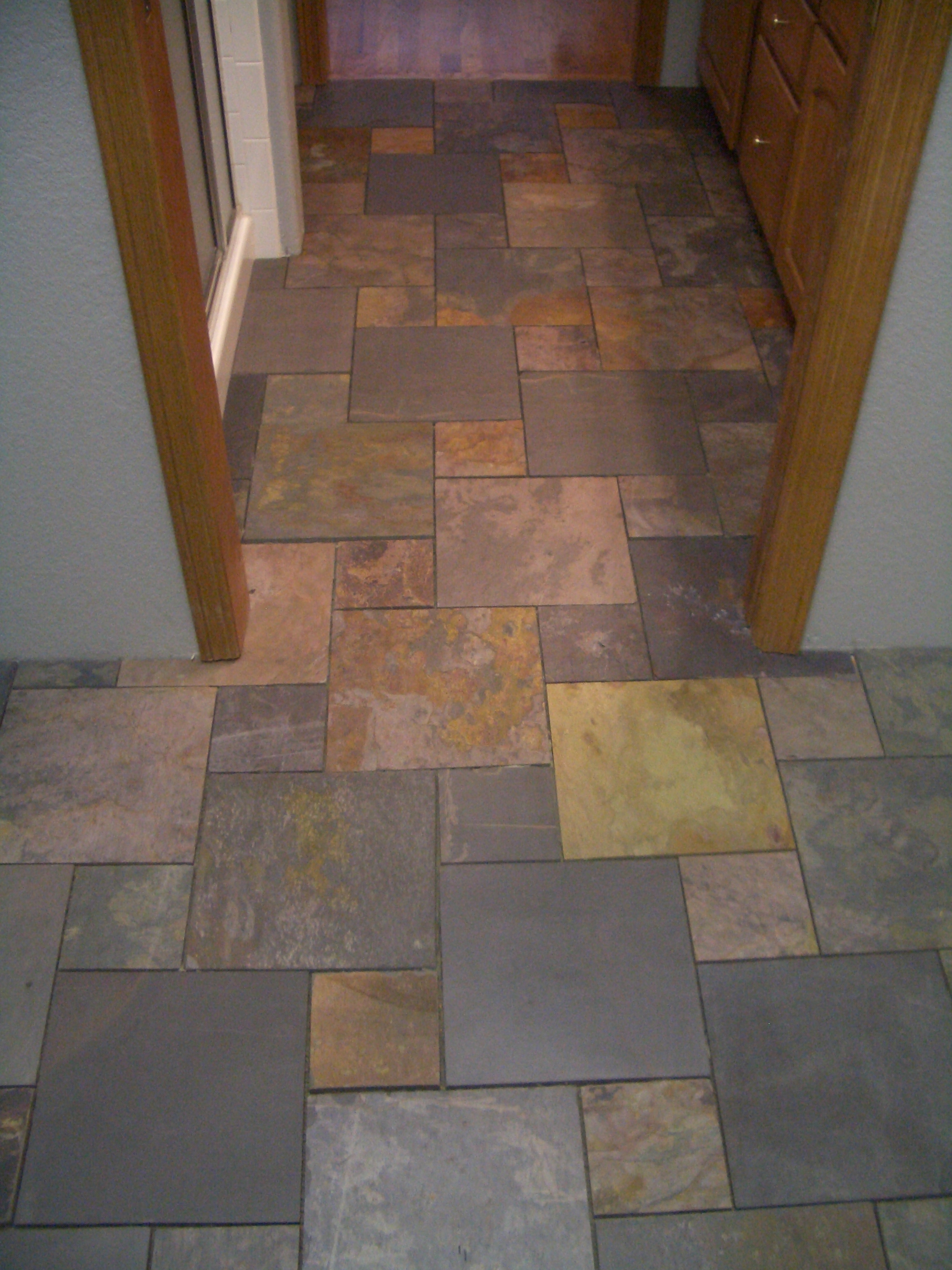 slate tiles for bathroom floor photo - 1