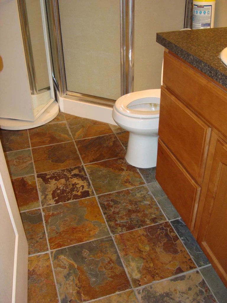 slate tiles for bathroom floor photo - 2