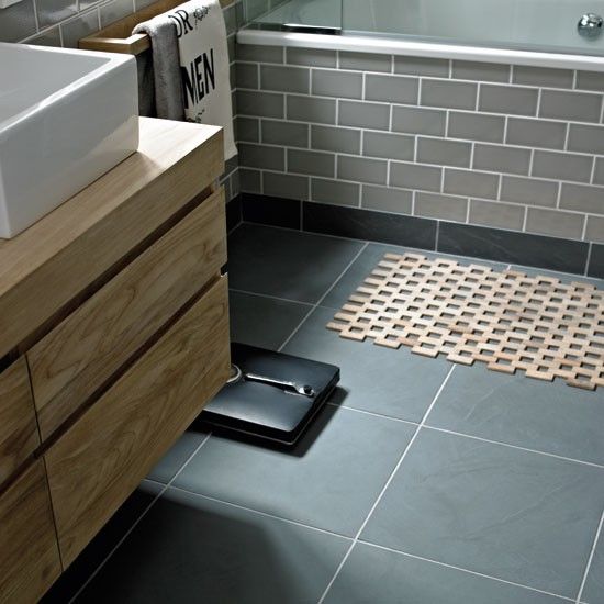 slate tiles for bathroom floor photo - 5