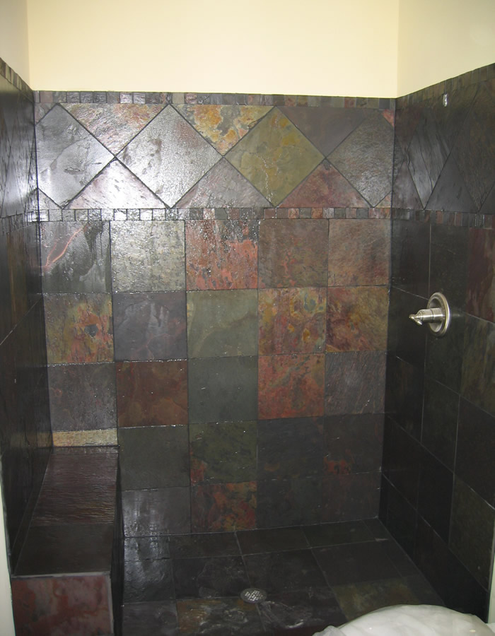 slate tiles for bathroom shower photo - 8