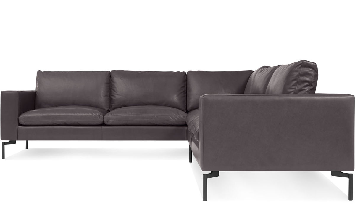small sectional sofa leather photo - 2