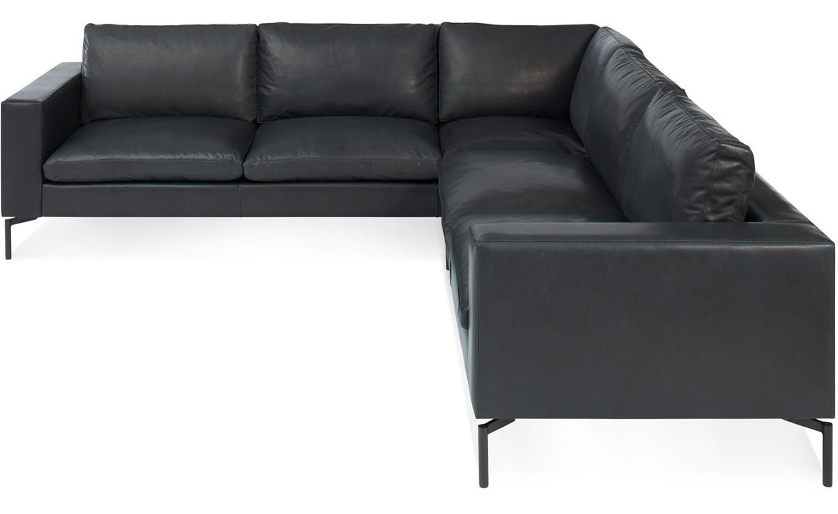 small sectional sofa leather photo - 3
