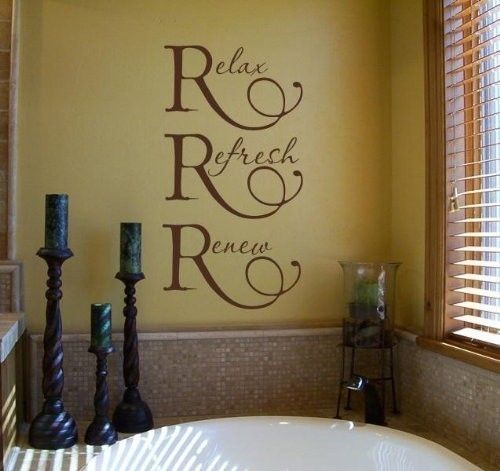 spa bathroom wall art photo - 3