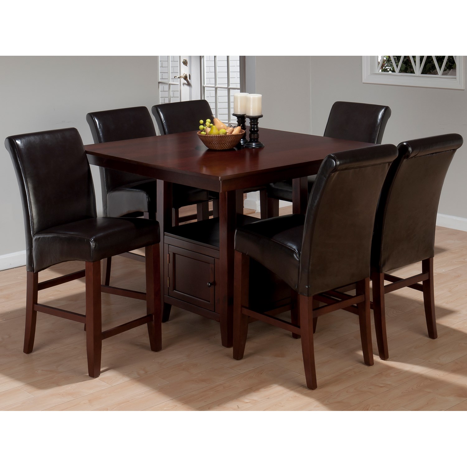 square dining table counter height photo - 3