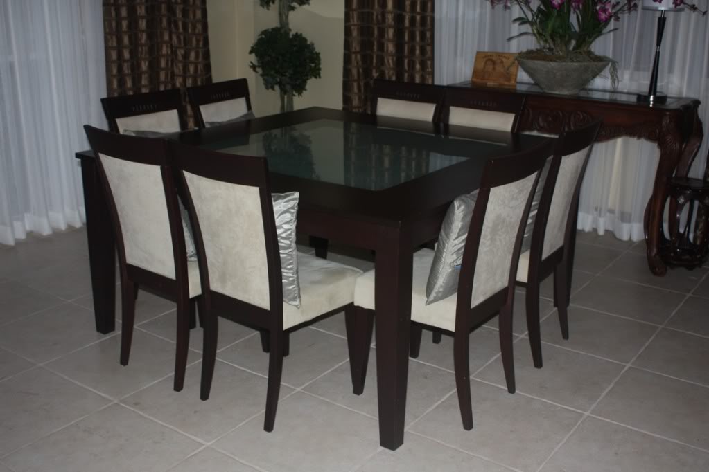Square dining table for 8 - Hawk Haven