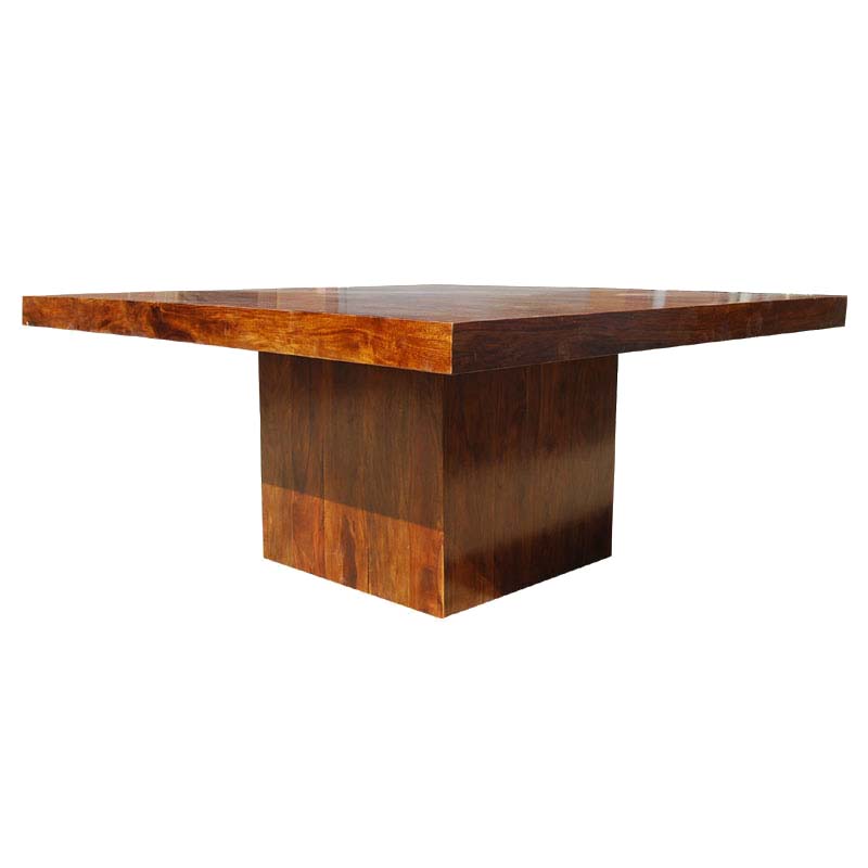 square dining table with bench photo - 10
