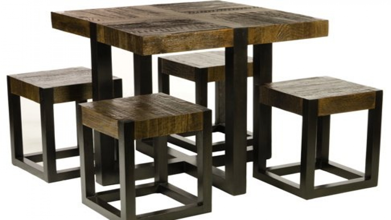 square dining table with bench photo - 3