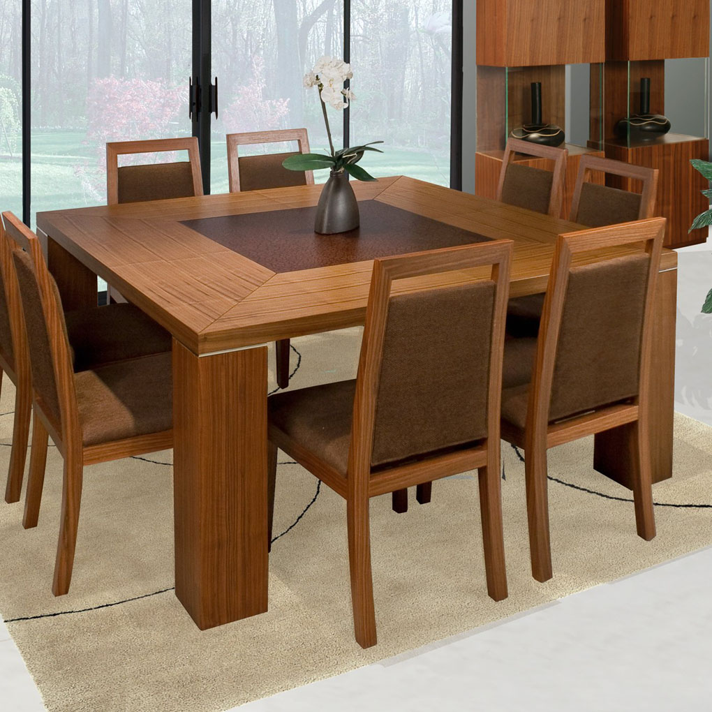 square dining table with bench photo - 8
