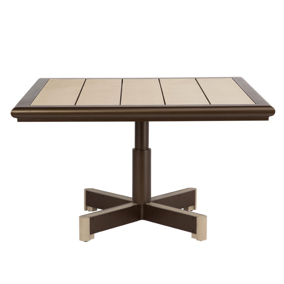 square dining table with bench photo - 9