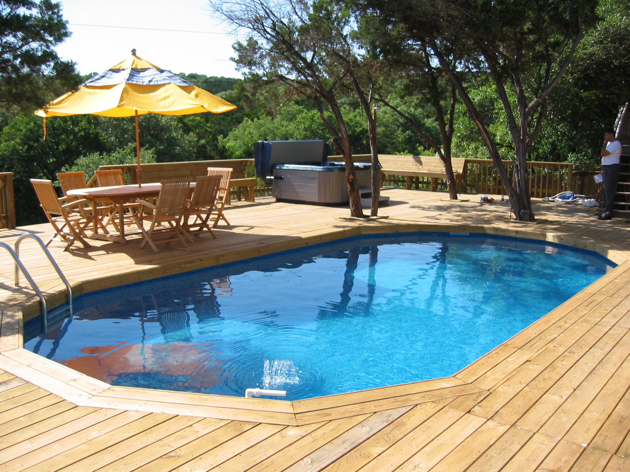 swimming pool designs with decking photo - 2