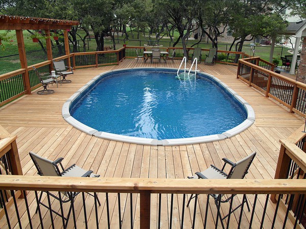 swimming pool designs with decking photo - 7