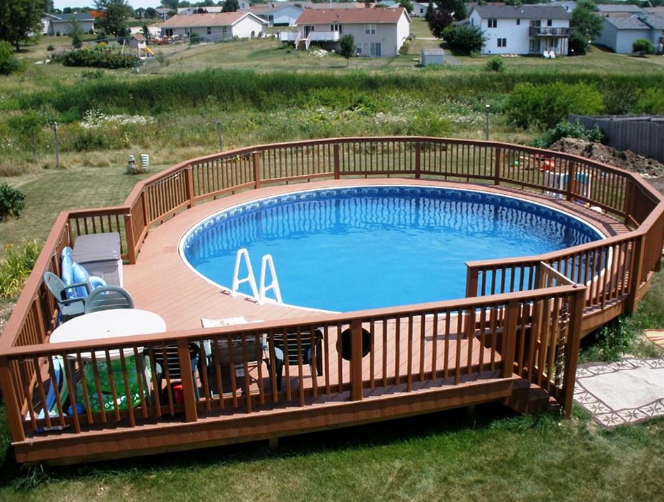 swimming pool designs with decking photo - 9