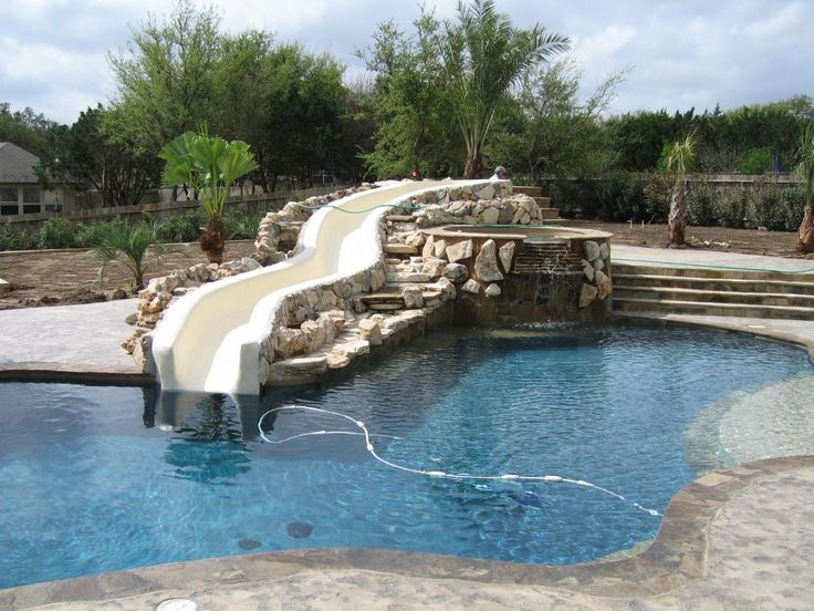 swimming pool designs with slides photo - 9