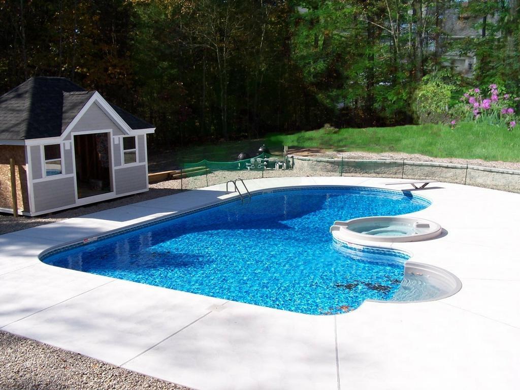 swimming pool yard designs photo - 1