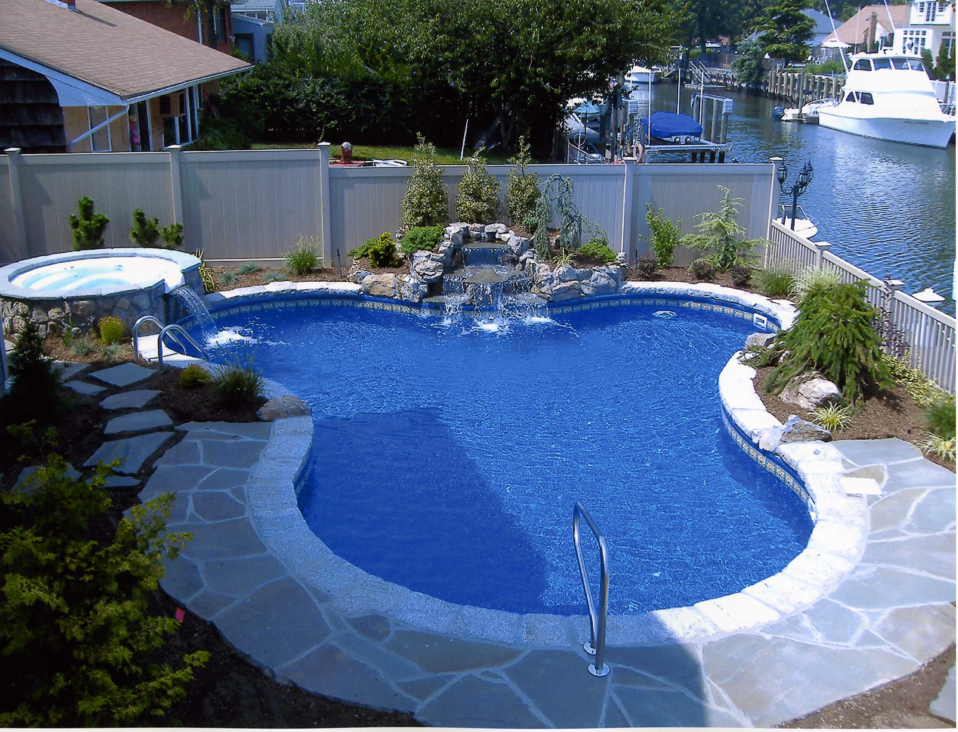 swimming pool yard designs photo - 3