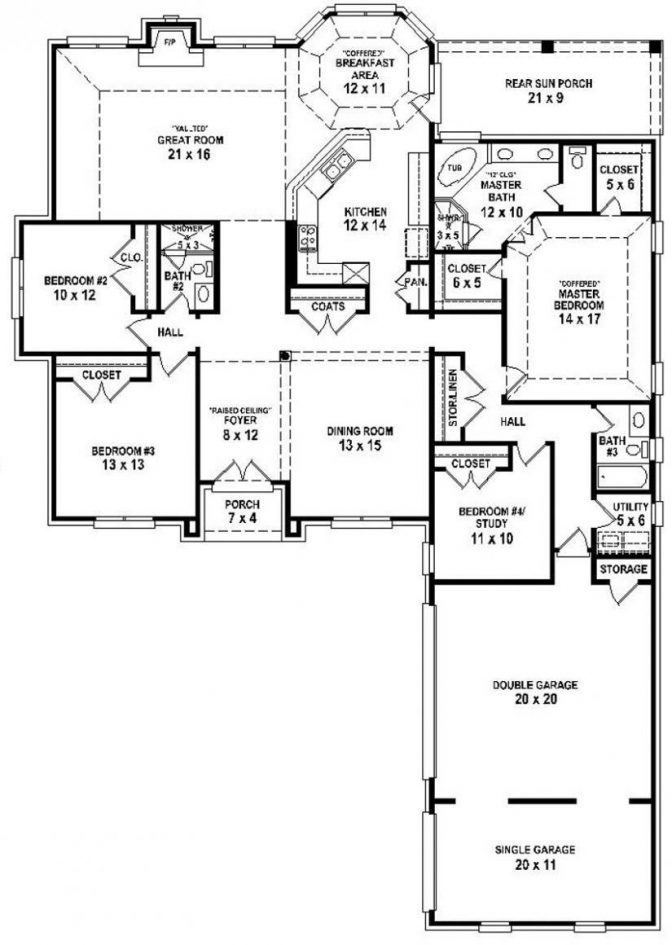 traditional 3 bedroom house plans photo - 9