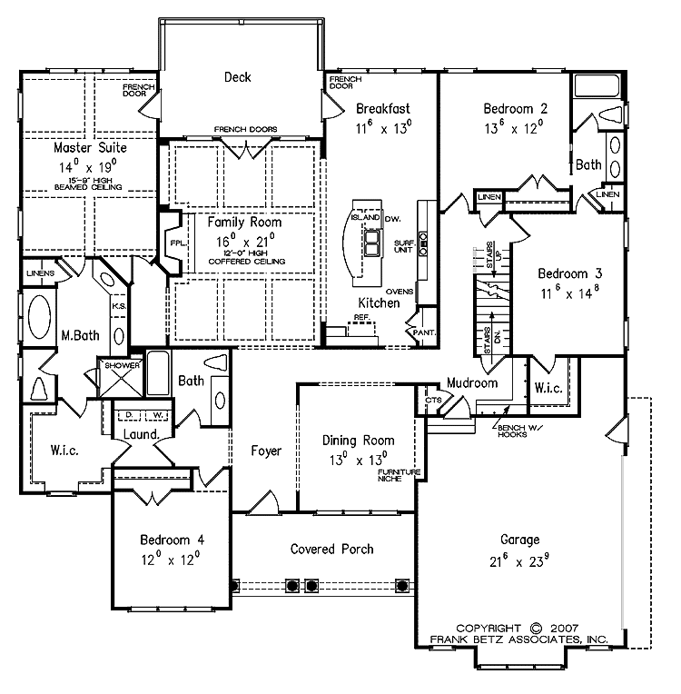 traditional 4 bedroom house plans photo - 1