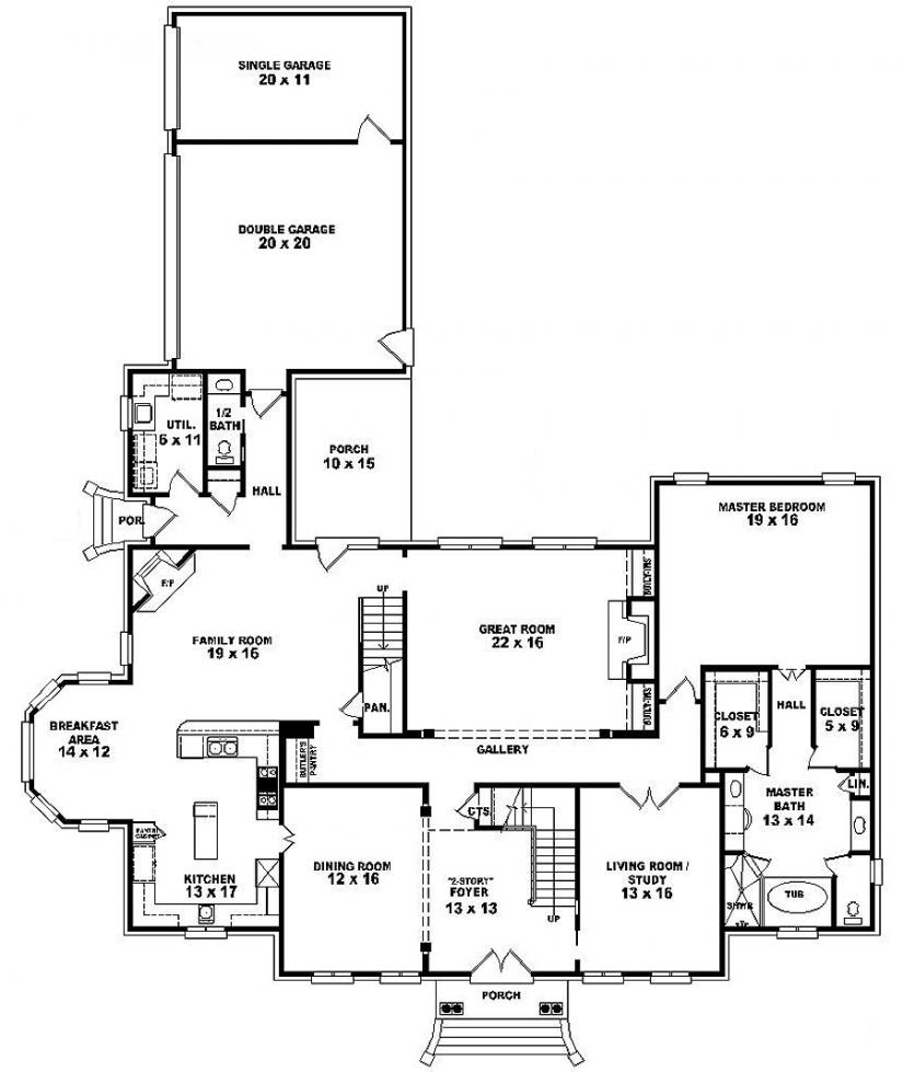 traditional 5 bedroom house plans photo - 2