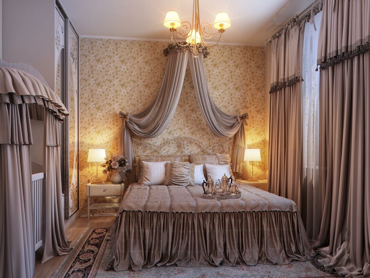 traditional bedroom curtains photo - 5