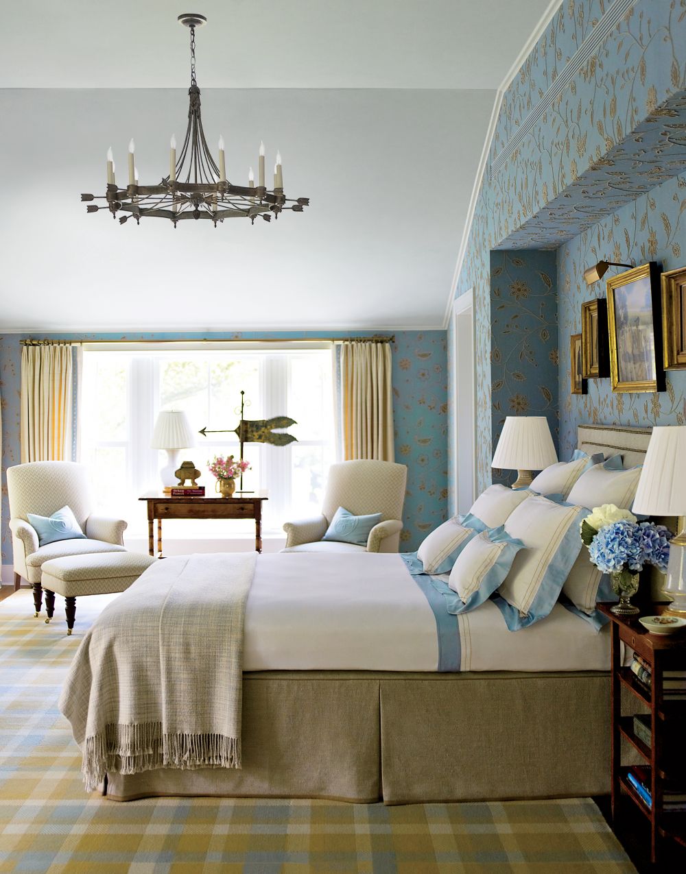 traditional blue bedroom photo - 3