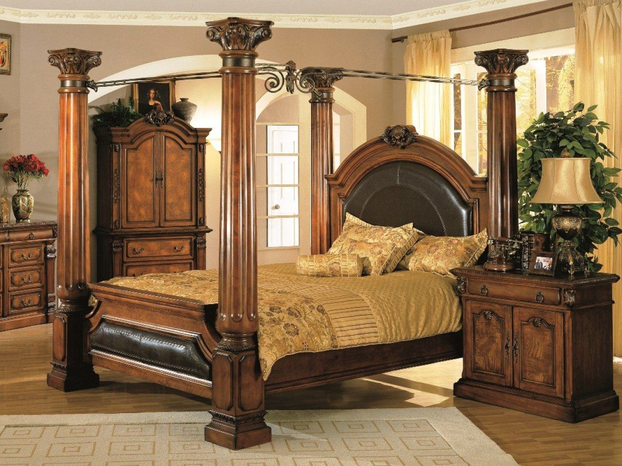 traditional designer bedroom furniture photo - 9