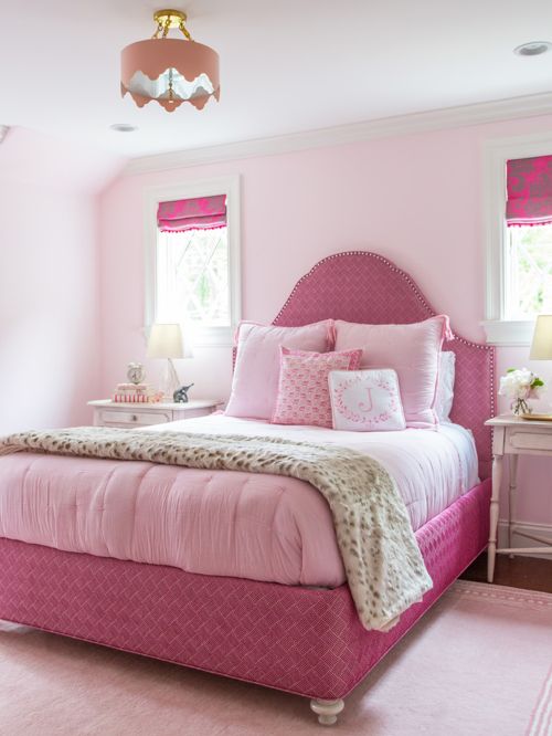 traditional pink bedroom photo - 5