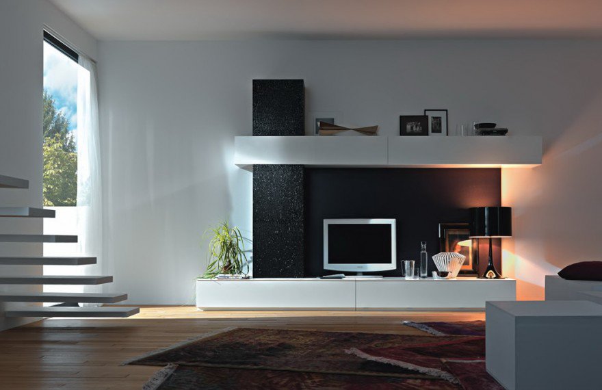 tv unit design ideas living room photo - 3
