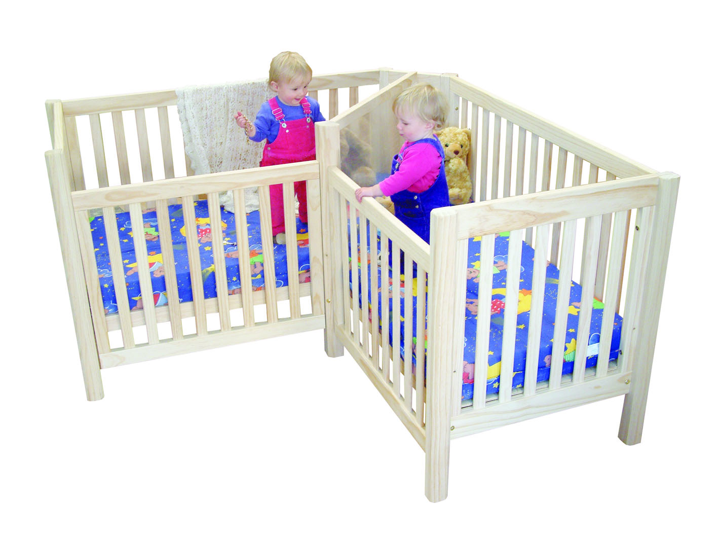 twin baby crib divider photo - 1