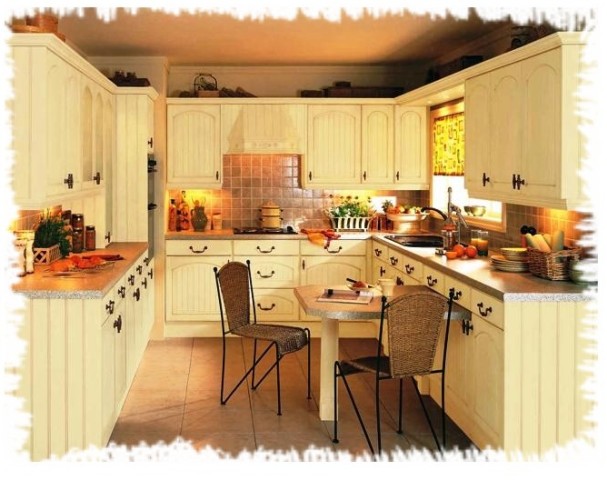 u shaped country kitchen designs photo - 5