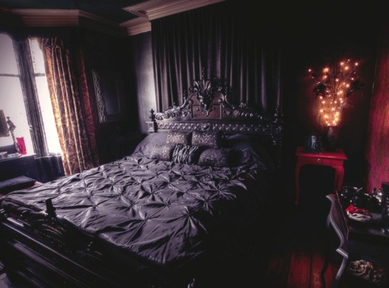 victorian gothic themed bedroom photo - 8