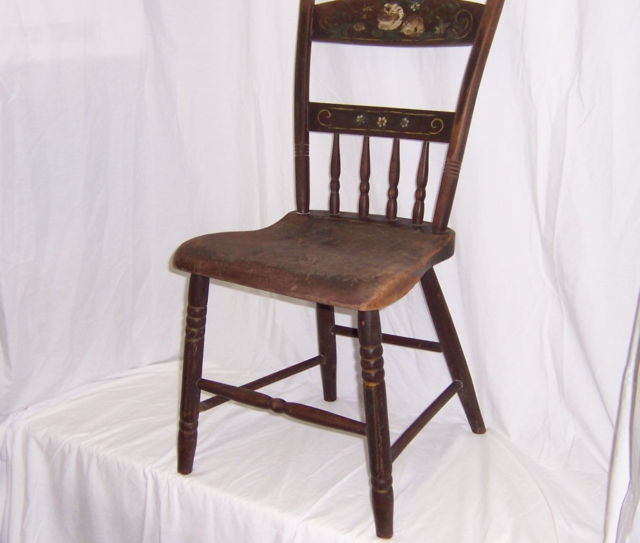 vintage kitchen wood chairs photo - 2