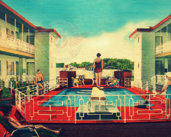 vintage swimming pool decor photo - 5