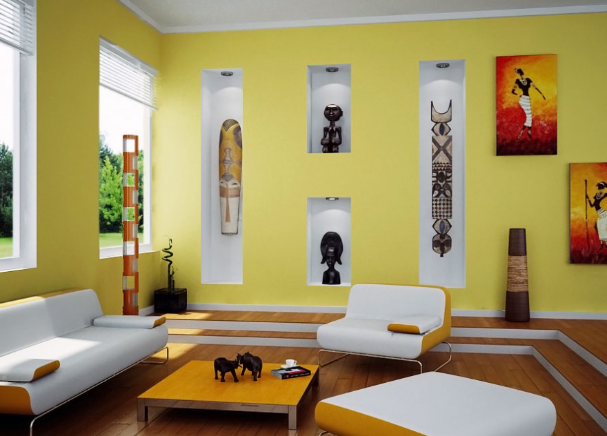 wall colour combination for living room photo - 2