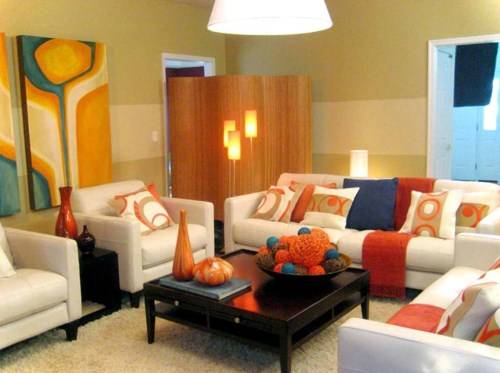 wall colour combination for small living room photo - 1