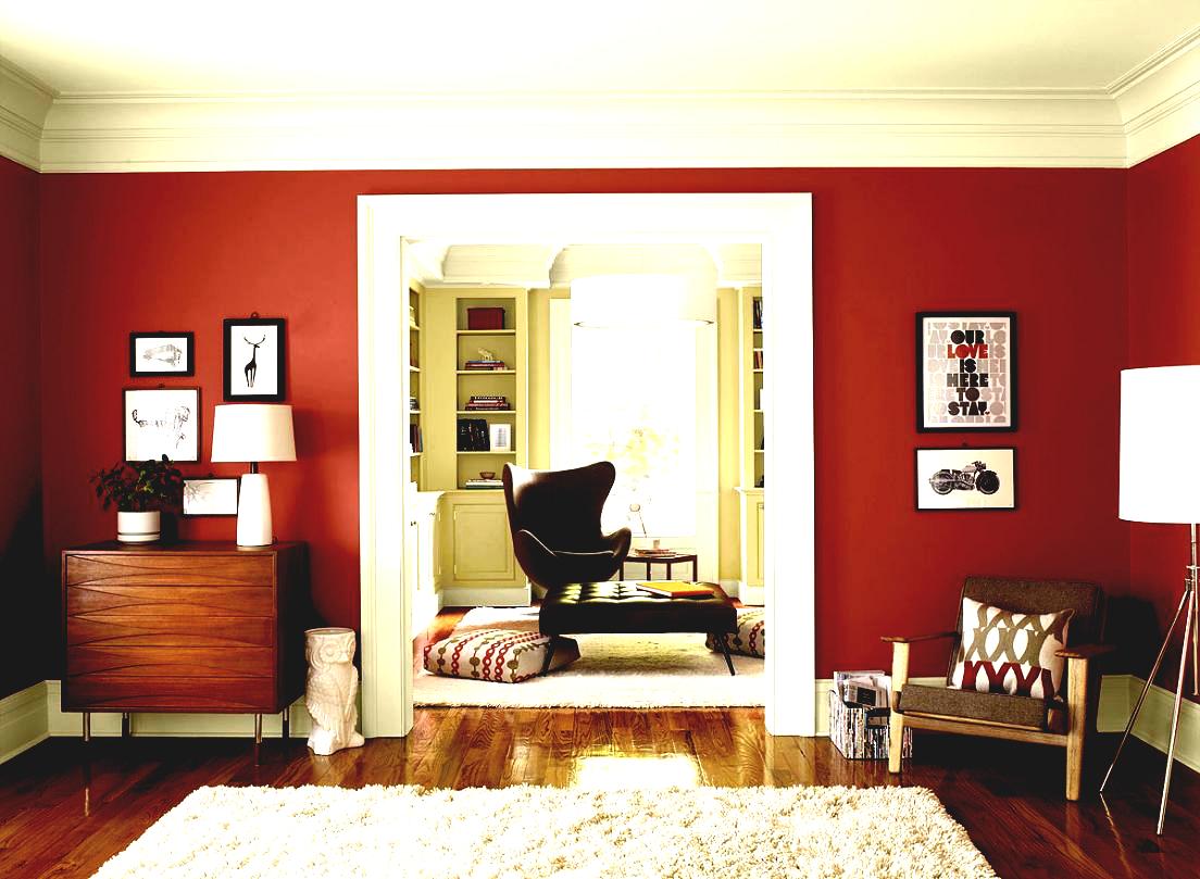 wall colour combination for small living room photo - 2