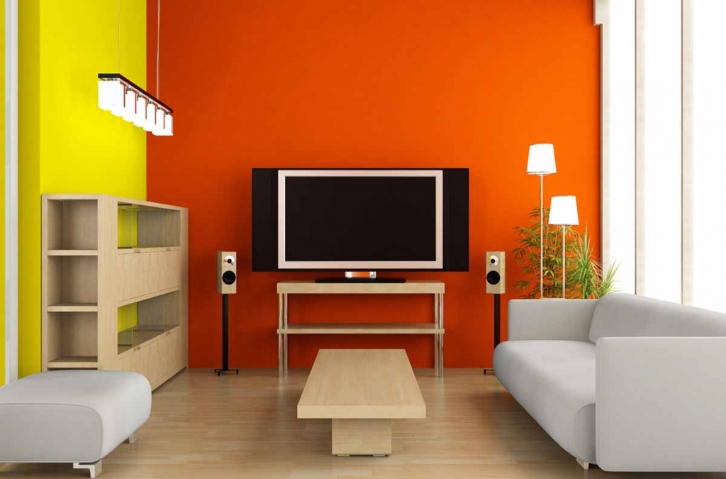 wall colour combination for small living room photo - 5