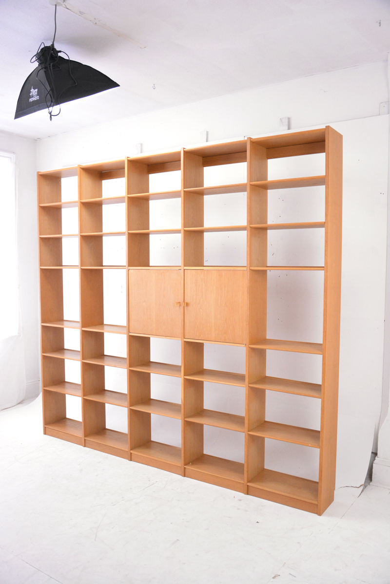 wall divider bookcase photo - 5